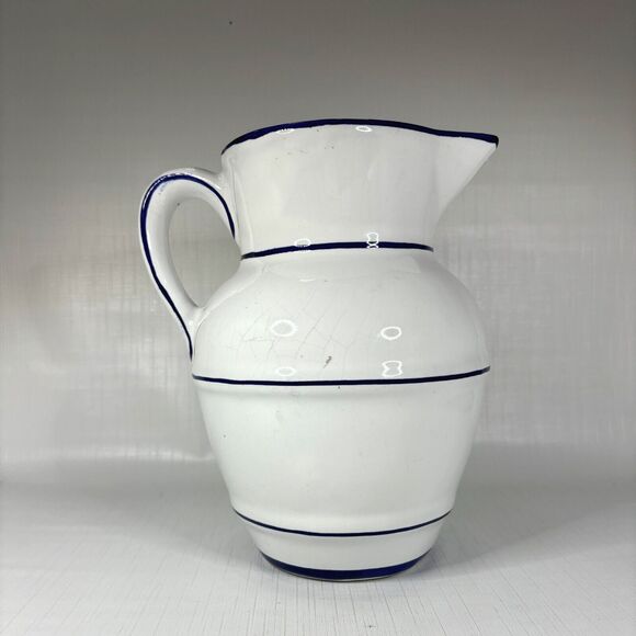 Majolica Grapevine Pitcher Country Farmhouse Decor RC Cal Hand Painted Portugal - Picture 3 of 6